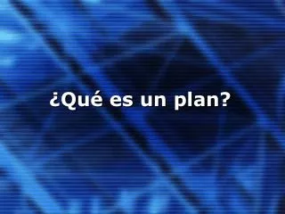 qu es un plan