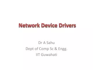 Network Device Drivers