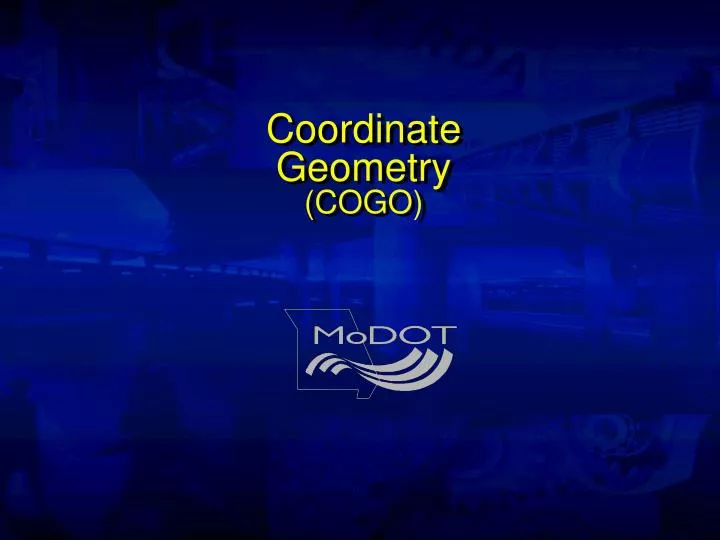 coordinate geometry cogo