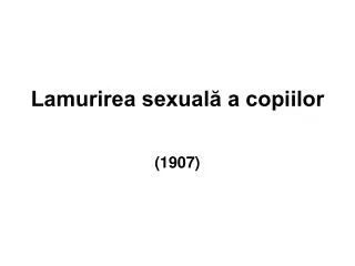 lamurirea sexual a copiilor