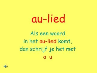 au lied