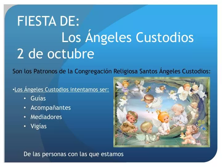 fiesta de los ngeles custodios 2 de octubre