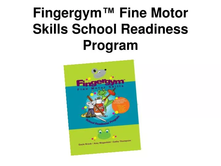 fingergym fine motor skills school readiness program