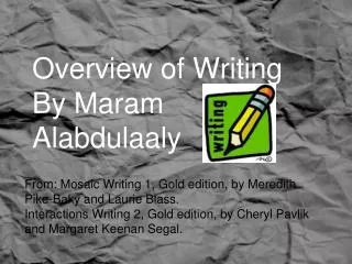 Overview of Writing By Maram Alabdulaaly