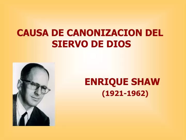 enrique shaw 1921 1962
