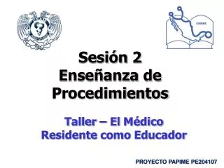 sesi n 2 ense anza de procedimientos