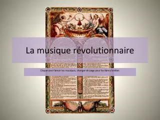 la musique r volutionnaire