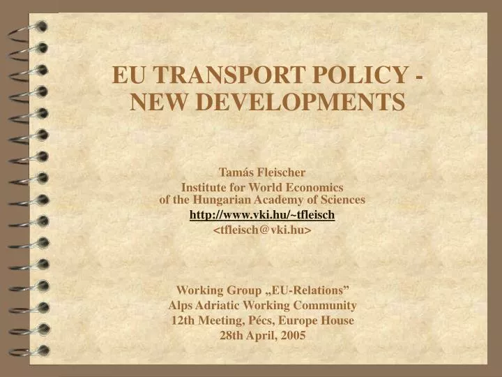 eu transport policy new developments
