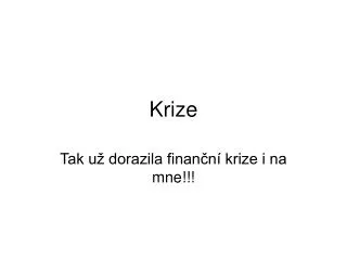 krize