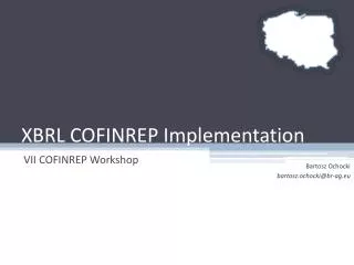 XBRL COFINREP Implementation