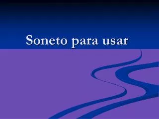 soneto para usar