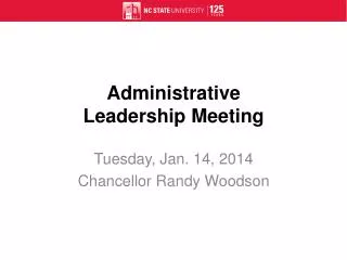 Administrative Leadership Meeting