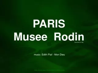 PARIS Musee Rodin