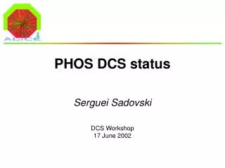 PHOS DCS status