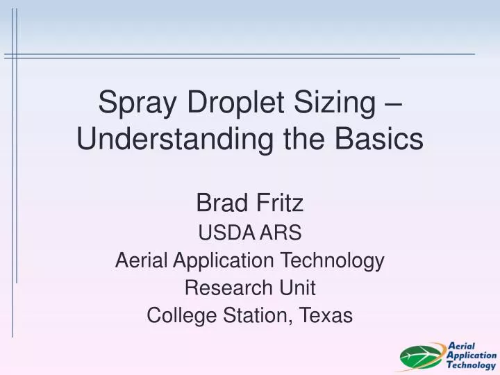 spray droplet sizing understanding the basics