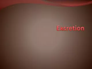 Excretion