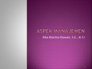 aspek manajemen