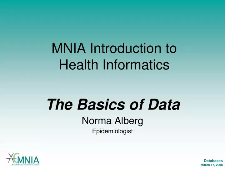 mnia introduction to health informatics