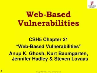 Web-Based Vulnerabilities