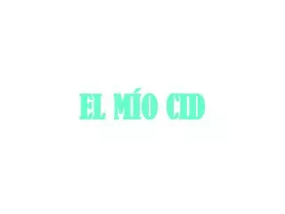 el m o cid