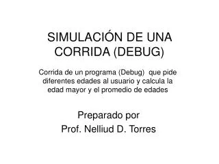 simulaci n de una corrida debug