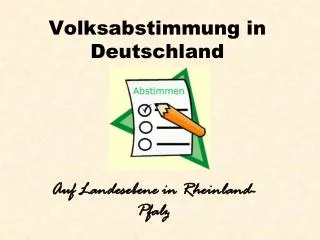 Volksabstimmung in Deutschland