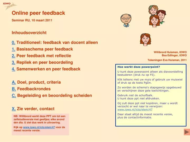 online peer feedback seminar ru 10 maart 2011