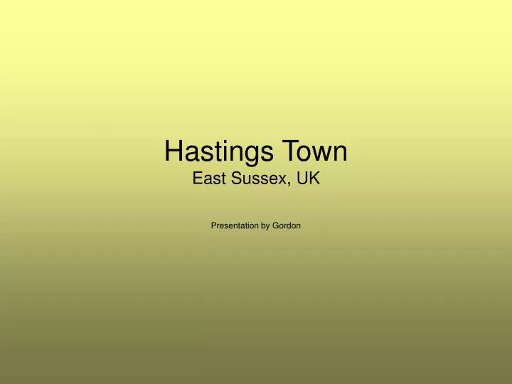 hastings town east sussex uk