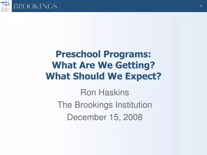preschool programs what are we getting what should we expect