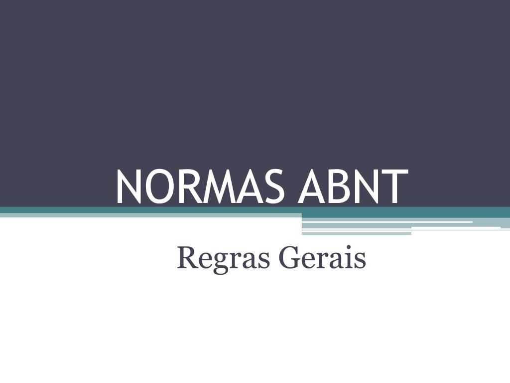 PPT - NORMAS ABNT PowerPoint Presentation, free download - ID:5295440