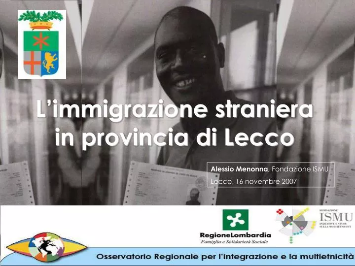 l immigrazione straniera in provincia di lecco