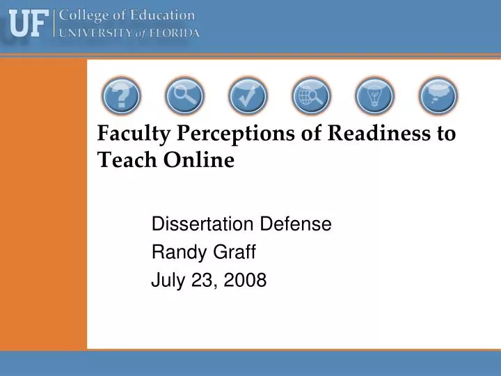faculty perceptions of readiness to teach online