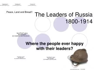 The Leaders of Russia 1800-1914