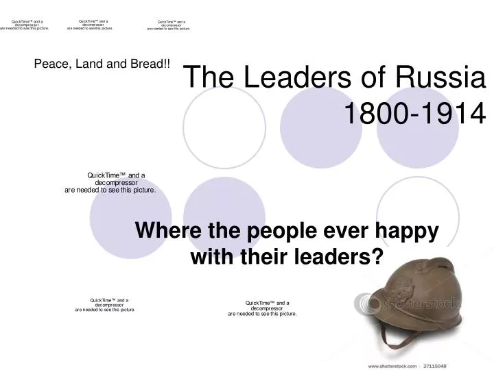 the leaders of russia 1800 1914