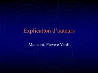 explication d auteurs