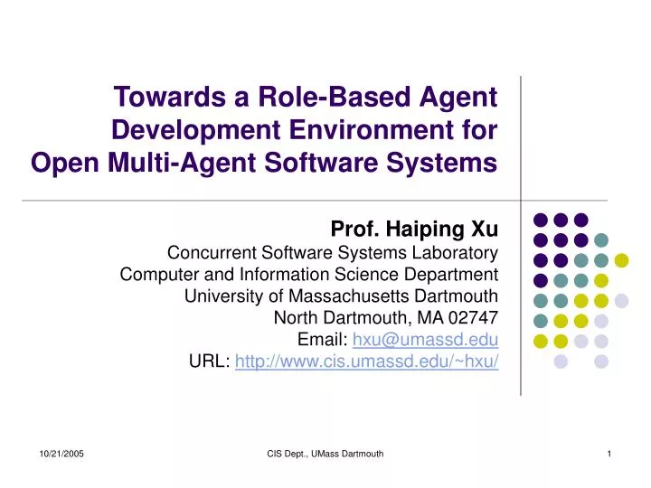 towards a role based agent development environment for open multi agent software systems