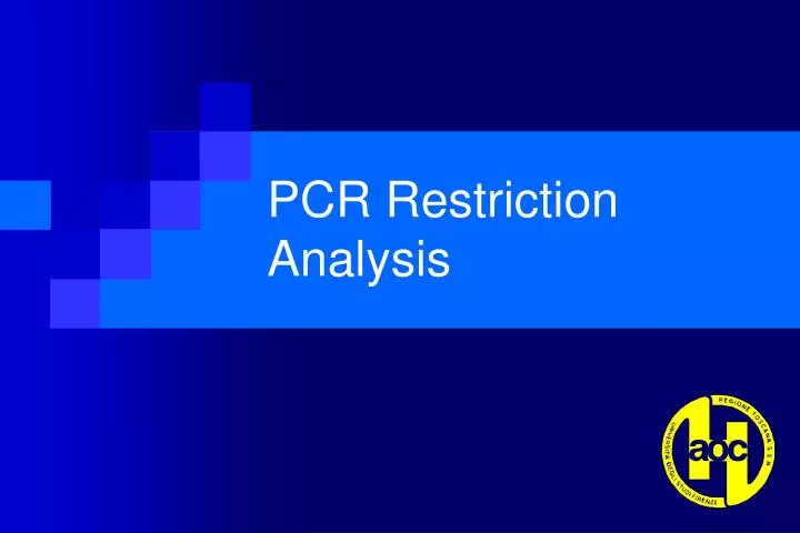 pcr restriction analysis
