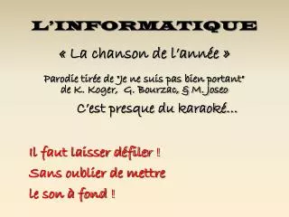 l informatique