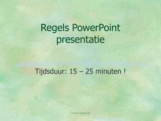 regels powerpoint presentatie