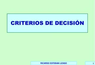 criterios de decisi n