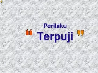 perilaku terpuji