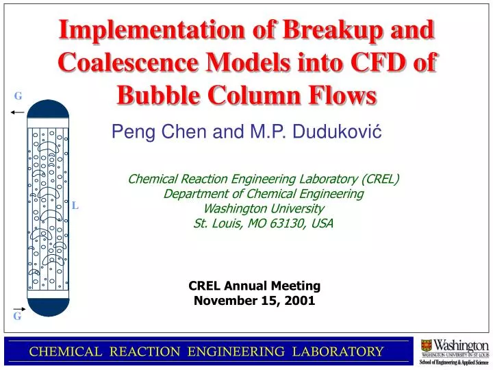 implementation of breakup and coalescence models into cfd of bubble column flows