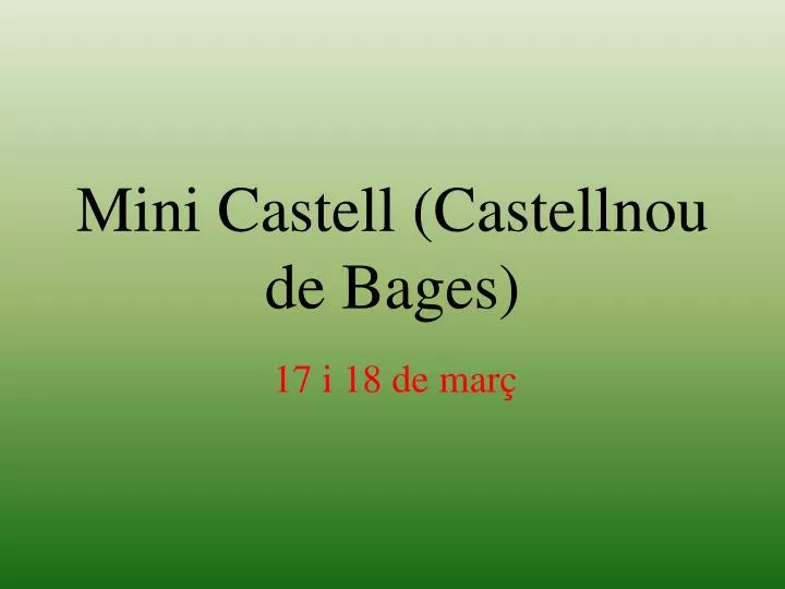 mini castell castellnou de bages