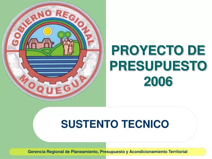 proyecto de presupuesto 2006