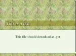 Quick Download: PPT File for Test - slide 1