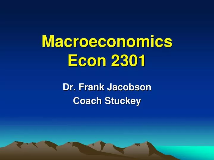 macroeconomics econ 2301
