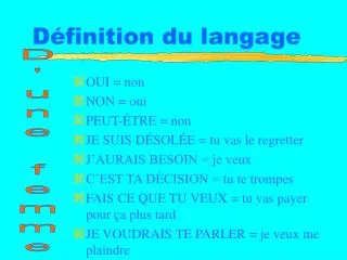 d finition du langage