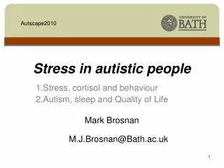 Stress in autistic people