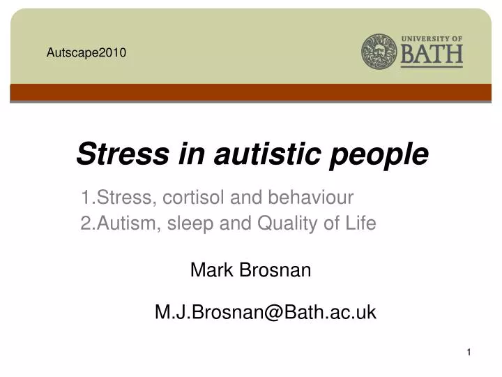 stress in autistic people