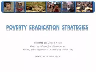 Poverty Eradication Strategies